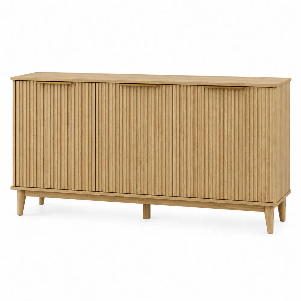 Aparador de Madera Roble 150x40x80 cm