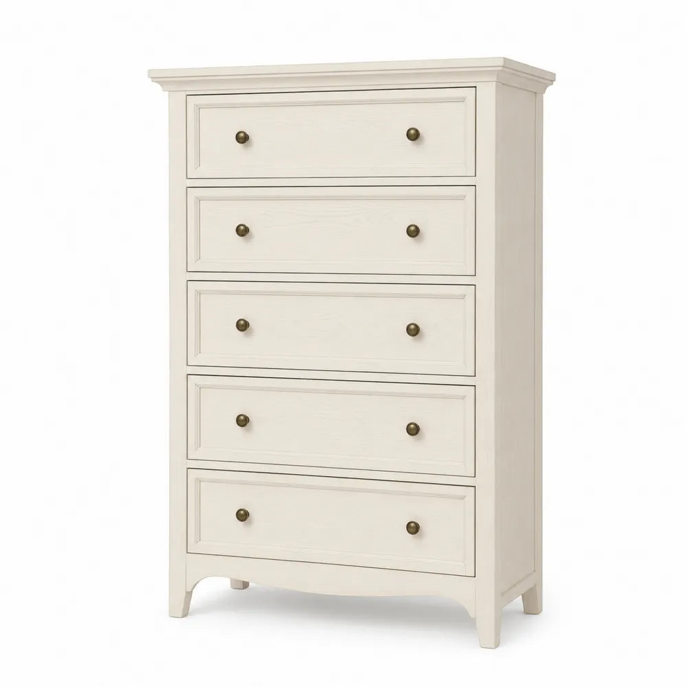 Cajonera de Madera con 5 Cajones Blancos