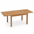 Mesa extensible de teca para exterior 180-240x90x75 cm