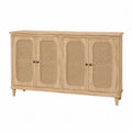 Aparador de Madera y Ratán con Puertas 180x40x90cm