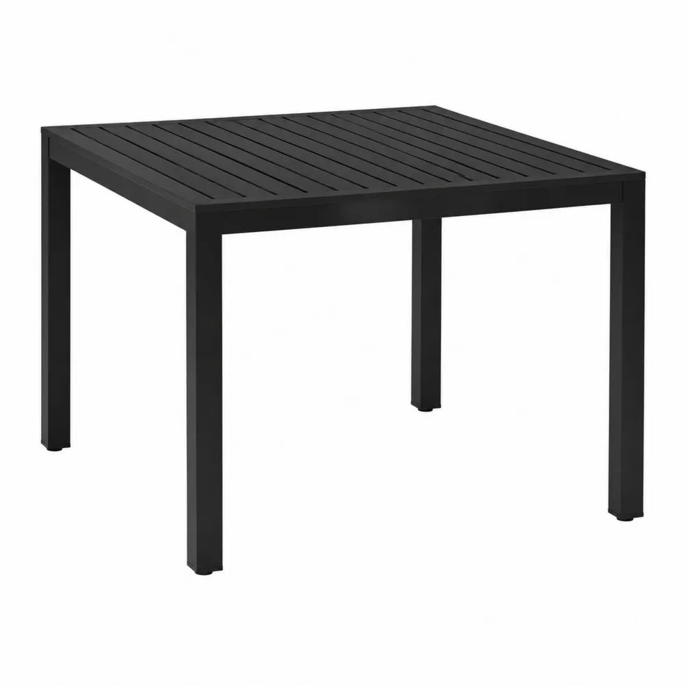 Mesa de aluminio de exterior negra 90 cm
