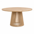 Mesa de comedor redonda de madera de roble 120 cm