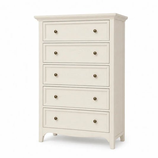 Cajonera de Madera con 5 Cajones Blancos
