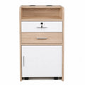 Gabinete de madera laminada y MDF con cerradura y ruedas, 75cm x 40cm x 35cm