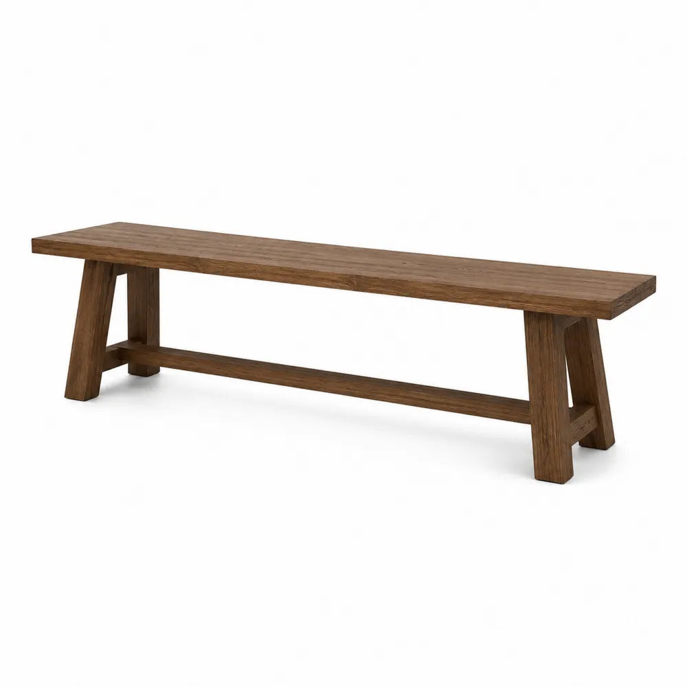 Banco de madera de roble marrón 180 cm