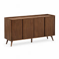 Aparador de madera de nogal marrón 150 cm